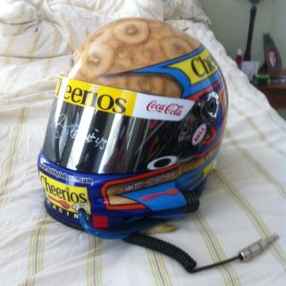 Race Used Bobby Labonte Cheerios NASCAR Drivers Helmet