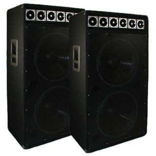 New Dual 15 inch Pro Concert Speaker Pair Black 15DJD