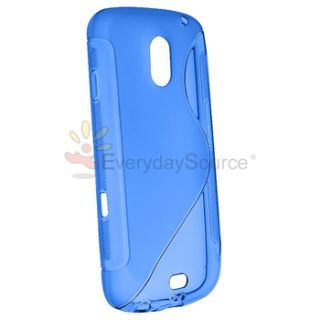   Galaxy Nexus i515 i9250 s Line TPU Cover Gel Case Blue Film