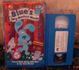 Blues Clues Blues Big Musical Movie VHS SHIP 1 Video $3 SHIP 