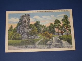   Postcard Pinnacle Rock State Park Bluefield West Virginia 1950s