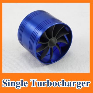  Intake Gas Fuel Saver Turbo Charger Engine Enhancer Fan Blue New