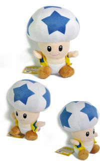 Blue Star Toad 7 Super Mario Bros Plush Toy Doll M99