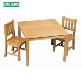 wooden kids wood mission craft table chairs set honey oak
