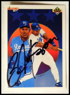Bo Jackson Kansas City Royals Baseball Autographed Upper Deck Card 