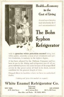 1913 White Enamel Refrigerator Co Bohn Syphon Fridge Ad