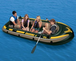   Seahawk 4 Boat Set Four Man Person Inflatable Raft with Oars