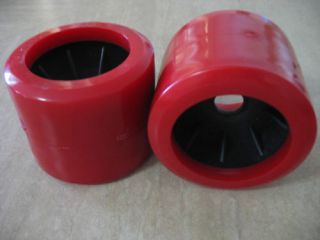 Boat Trailer Wobble Rollers 4 in Red x 10