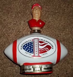 Nebraska Bob Devaney Empty Jim Beam Decanter 70 71 Football National 