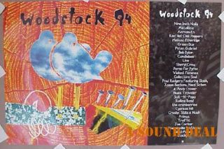 Woodstock Poster NIN Bob Dylan Green Day Blind Melon94
