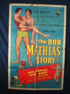 Bob Mathias Story 1954 Onesheet Bob Mathias Ward Bond Melba Mathias 