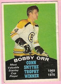 1970 OPC Hockey Bobby Orr Smythe AWD 252 Boston Bruins
