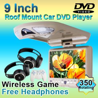Versio 9 Flip Down Car Overhead DVD Player LCD Monitor