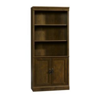 Bookcase Library with Doors by Sauder Coach Cherry Finish