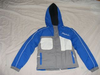 Body Glove Blue Ski Snow Boarding Coat Fleece Lining Boys Size 8 FREE 