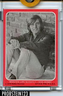 1970 Topps Bobby Sherman Kiss Test Photo Card Mint