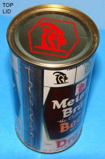 Meister Brau Bock Draft Flat Top Beer Can with Advertising Lid Superb 
