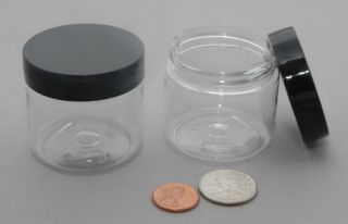 Clear Pet Plastic Cosmetic Jars Containers 2oz 60ml