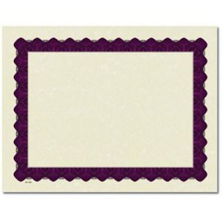 Metallic Purple Certificate Border Paper Stock ACB021