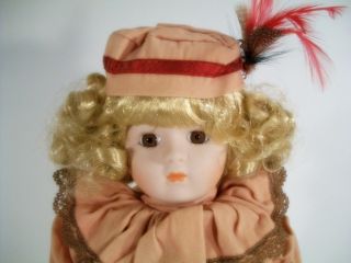 1989 Heritage Mint Limited Porcelain Doll Blonde Hair Brown Eyes 