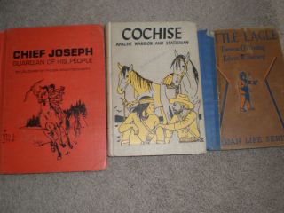 VINTAGE NATIVE AMERICAN BOOKS LITTLE EAGLE INDIAN LIFE COCHISE CHIEF 