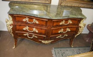 French Empire Bombe Chest Drawers Commode Furniture