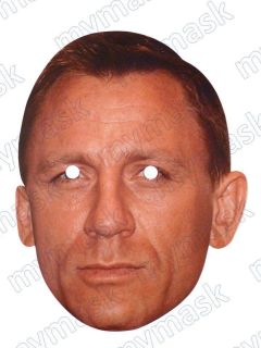 Daniel Craig James Bond Celebrity Party Mask Fun for Stag Hen Parties 