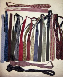 LOT of 20 mens VINTAGE BOWTIES adjustable self tie, variety of designs 
