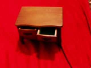 Jewelry Box 3 drawer Wooden with 4 feet metal handles Vanity box for 