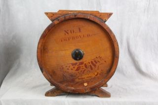 L319 Antique Wood Butter Churn Hall Brothers West Acton Massachusetts 