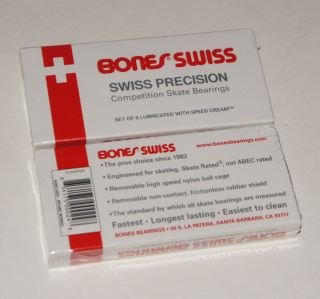 NEW BONES SWISS LABYRINTH PERCISION COMPETITION SKATE BEARINGS SET OF 