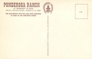Ponderosa Ranch, Bonanza TV Cast, Incline Village, Nevada, Crocker No 