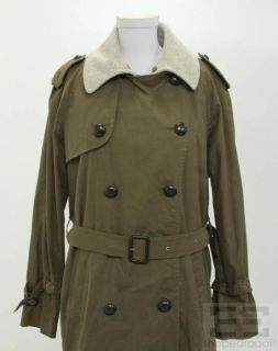 Boy by Band of Outsiders Olive Green Cotton Trench Coat New w Tags 