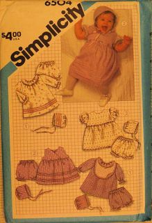 Sewing pattern BABY LAYETTE dress bonnet NEWBORN