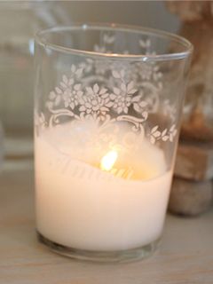 HD cn pp 1000.00   Amour/Bonheur Glass Candle in Sweet Gardenia