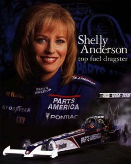NHRA SHELLY ANDERSON BRAD Nitro Top Fuel Dragster CREW SHIRT Jersey 