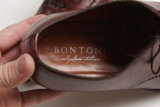 1300 Bontoni Calzoleria Brown Captoe 11 UK 12 US Mens Shoes NR