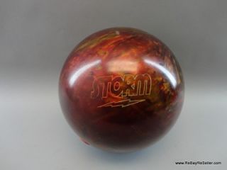 storm el nino 2000 bowling ball red gold 13lbs