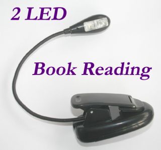 LED Flex Arm Clip on Reading Book Light Portable Lamp for  