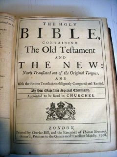   BIBLE KING JAMES VERSION w/old & new testaments, Book of Common Prayer