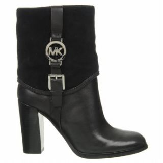   Michael Kors Womens Fulton Bootie Leather Fashion Black Boots