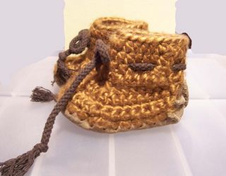 UGG Kids’ Baby Crochet Infant Chestnut Booties