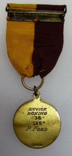 1938 university of minnesota r o t c boxing medal scare original pre 