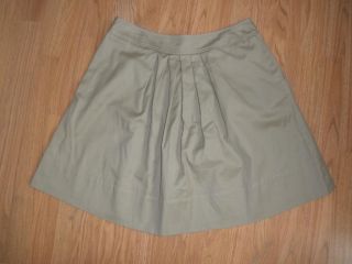 Ann Taylor Loft Khaki Skirt Womens Size 8 Pleated Tan Barely Used 