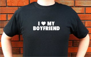 Heart Love My Boyfriend Funny T Shirt Tee