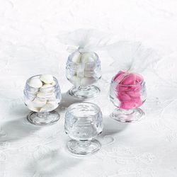 12 Plastic Brandy Snifter Glasses Candy Cup Party Favor Wedding Bridal 