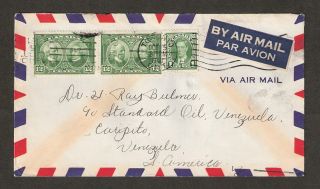 Canada 1940 12c #147 Pair +1c KGVI Franking on Airmail Cover to 