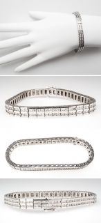 Carat Diamond Tennis Bracelet 14K White Gold Stunning skuwm7805