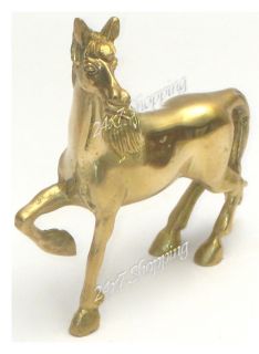 Solid Brass Carved Horse Figure India Art Animal