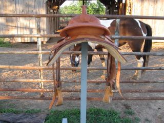 Lightly Used 18 Alamo Western Roping Saddle Roper All Around Work 